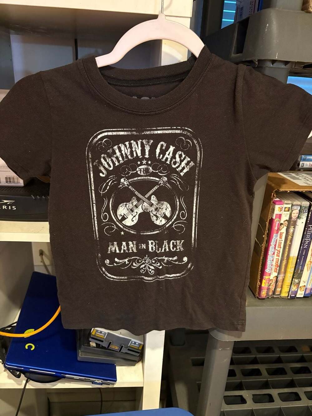 Johnny Cash Man In Black Short Sleeve Graphic Shirt